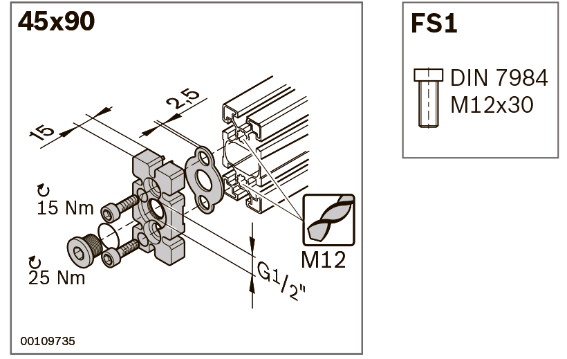 фланцевая плита 45х90 3842523097