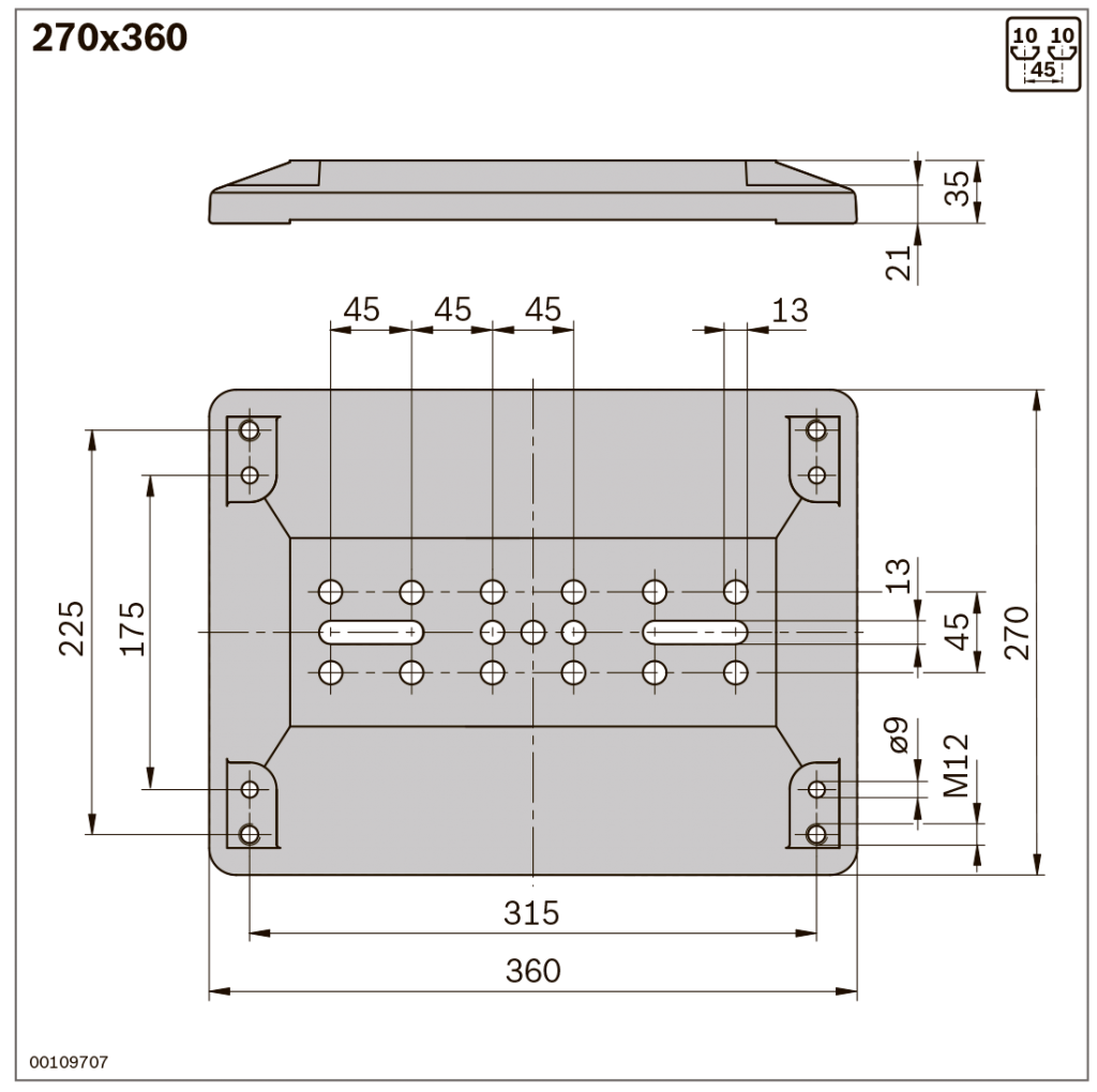 Опорная плита 270x360