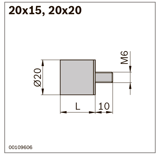 Эластичные упоры тип 20x15, 20x20