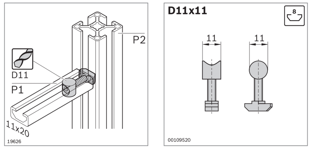 болтовой соединитель D11x11 3842535617