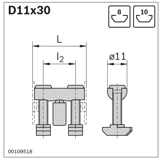 болтовой соединитель D11x30 3842535624