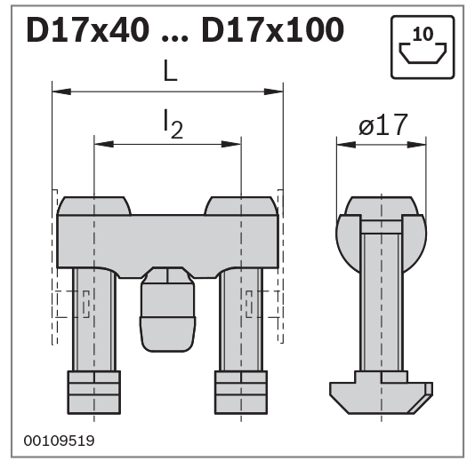 болтовой соединитель D17x40 3842535620