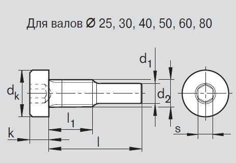 Центрирующие винты d> 20