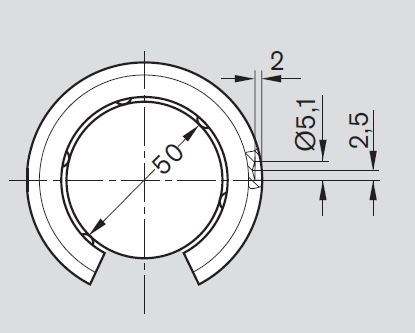 Стандартные шариковые втулки открытые, d= 50